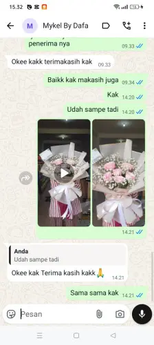 Testimonial Buket Bunga kadubadak