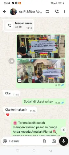 Testimonial Papan Bunga kadubadak