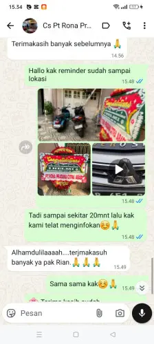 Testimonial Papan Bunga kadubadak